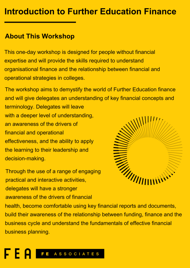 Introduction To Further Education Finance