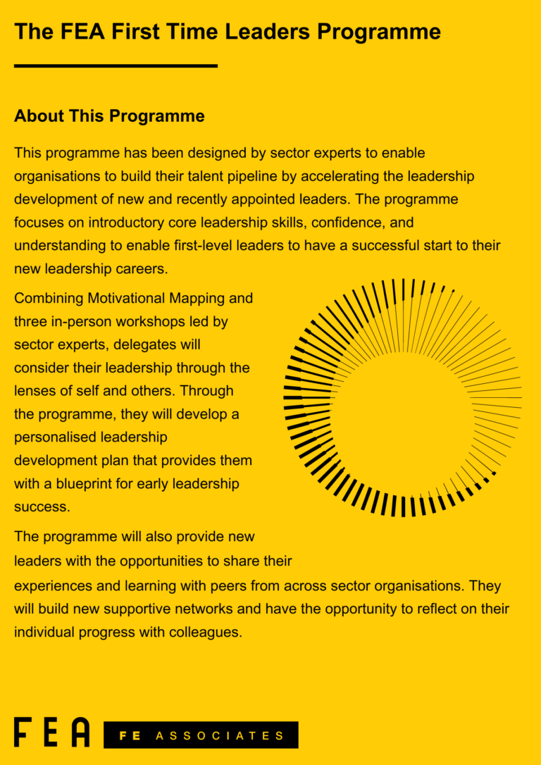  The Fea First Time Leaders Programme Flyer